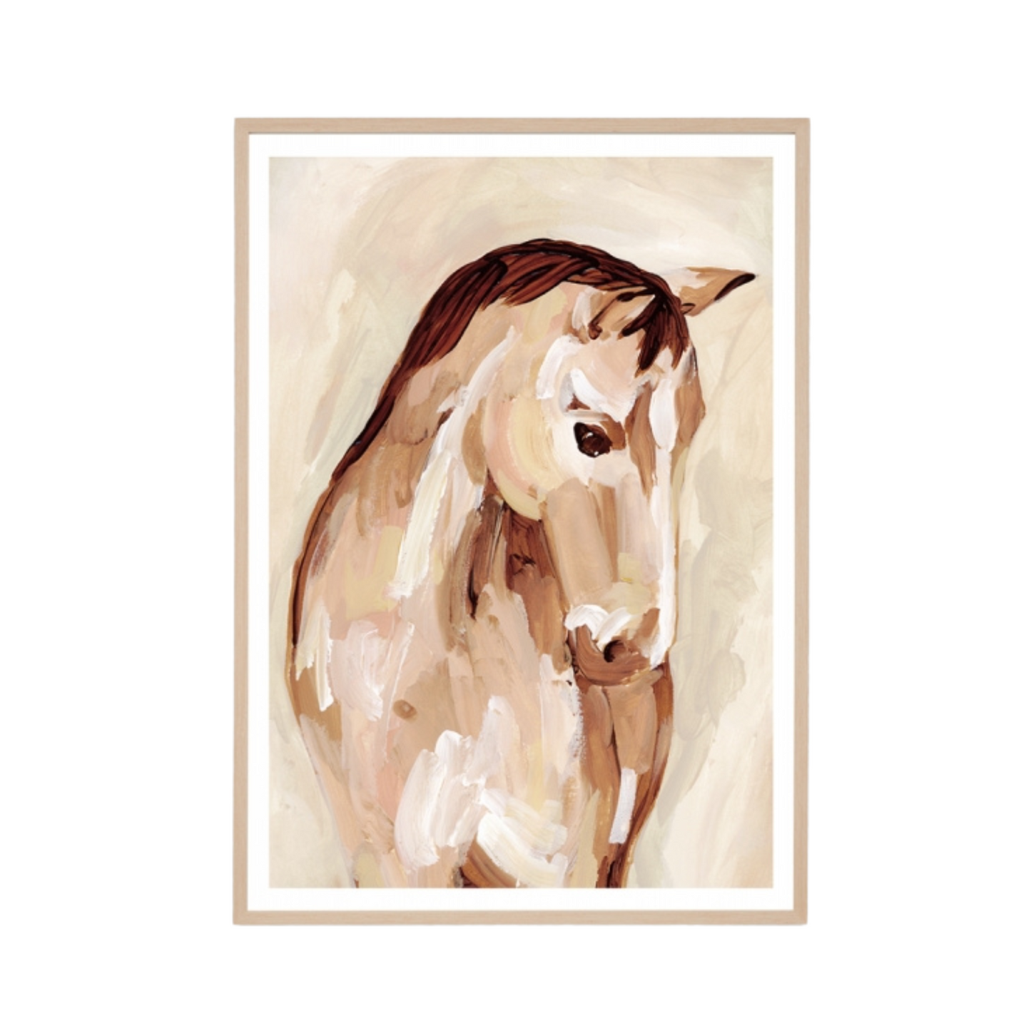 Horsing Around | Blush | Framed Print