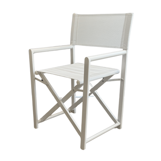 Outdoor Aluminium Directors Chair | White