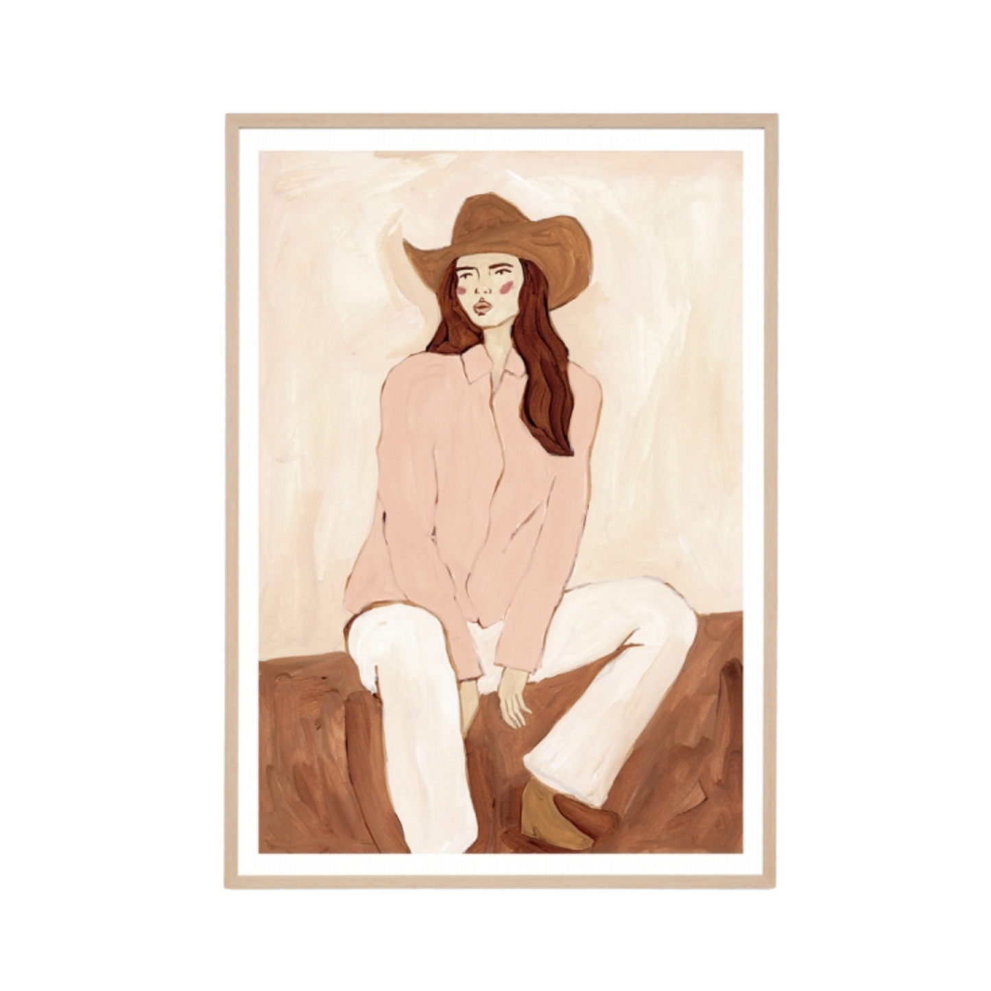 Blushing Cowgirl | Framed Print
