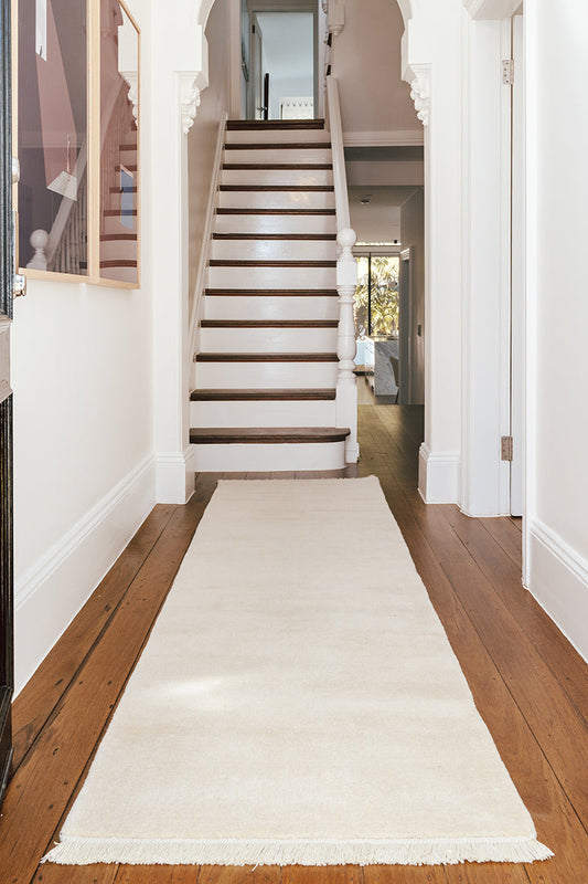 Conscious Loom Earthbound Cream Runner Rug