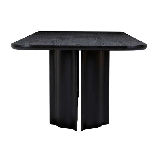 GlobeWest | Leon Dining Table | Matt Black Oak