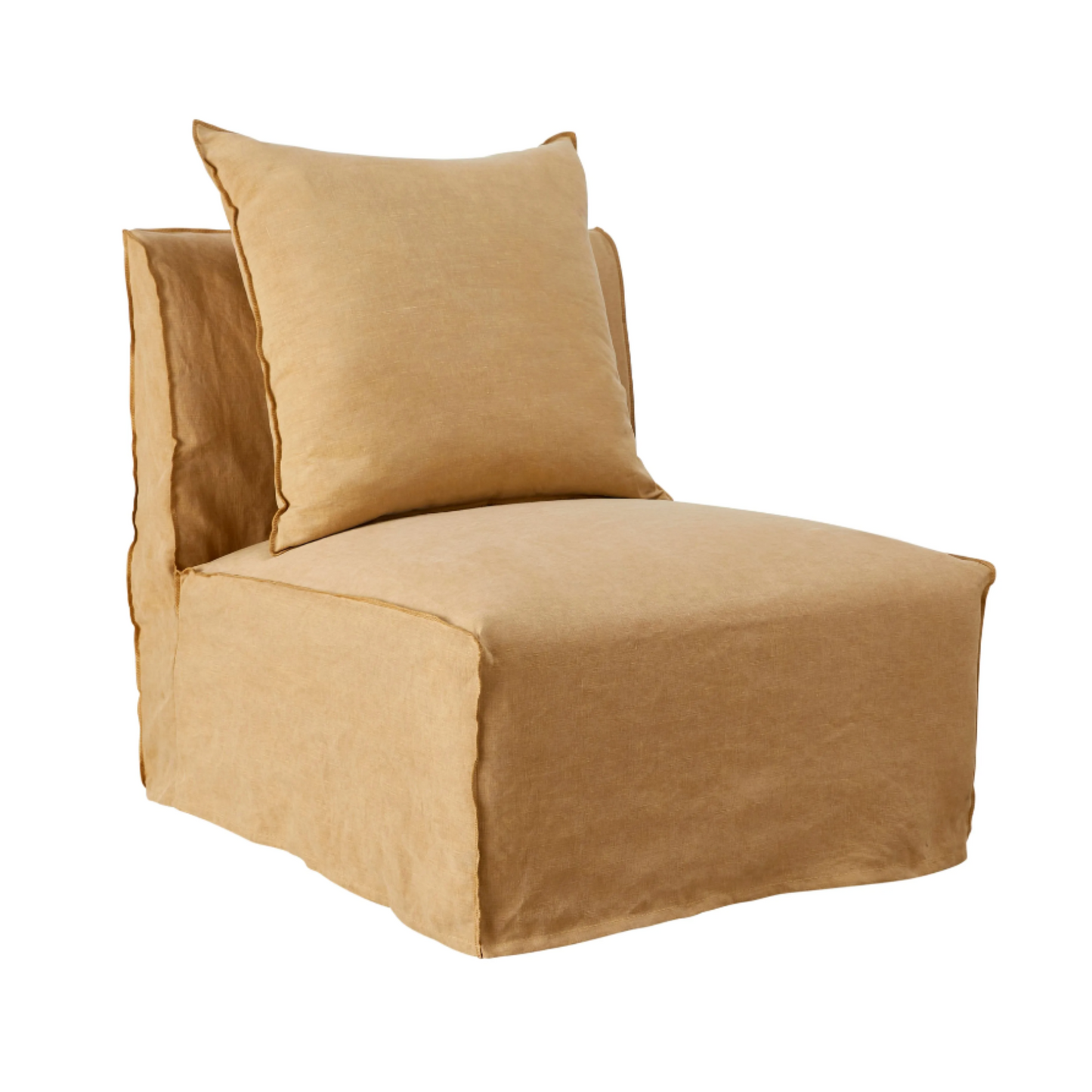Havre Linen Slipcover Sofa - Armless 1 Seater
