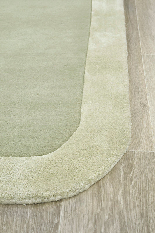 Jewel Curve Sage Runner Rug