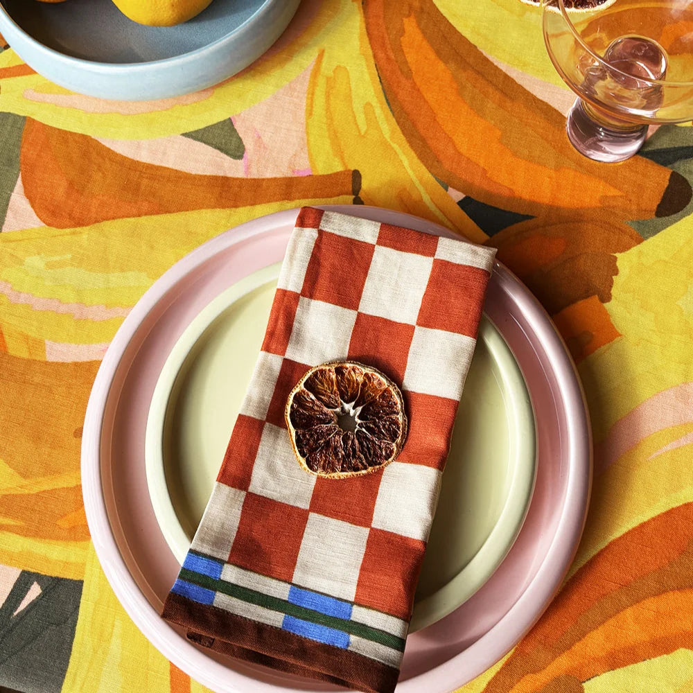 Cantina Napkin Set of 4 | Checker Print