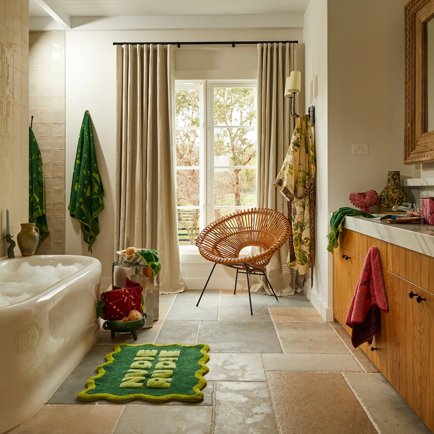 Amalie Nudie Rudie Bath Mat | Kelp