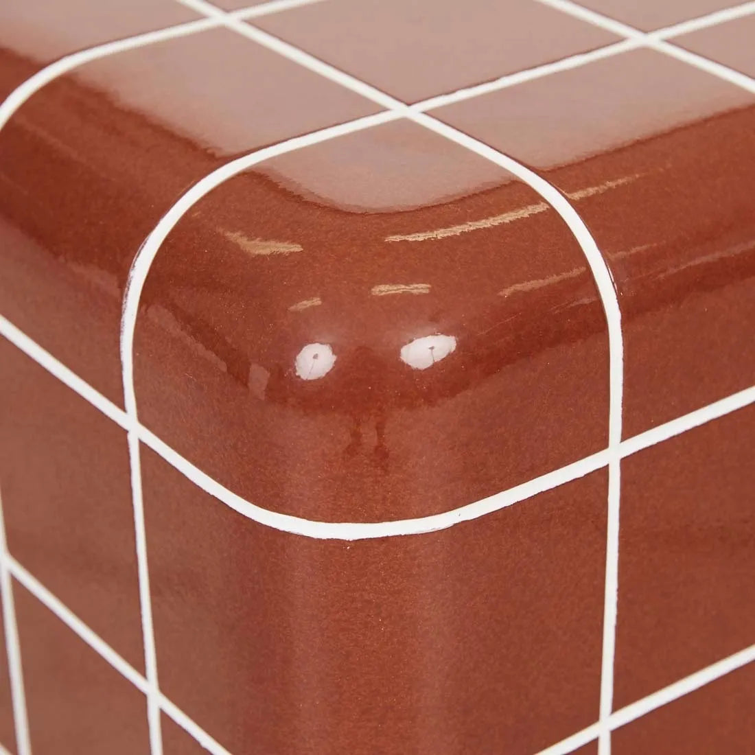 GlobeWest | Seville Tile Side Table | Red Glaze