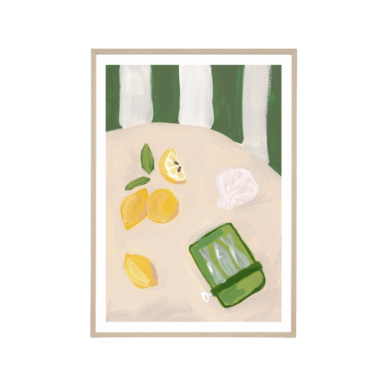 Summer Lunch Alfresco Print | Green