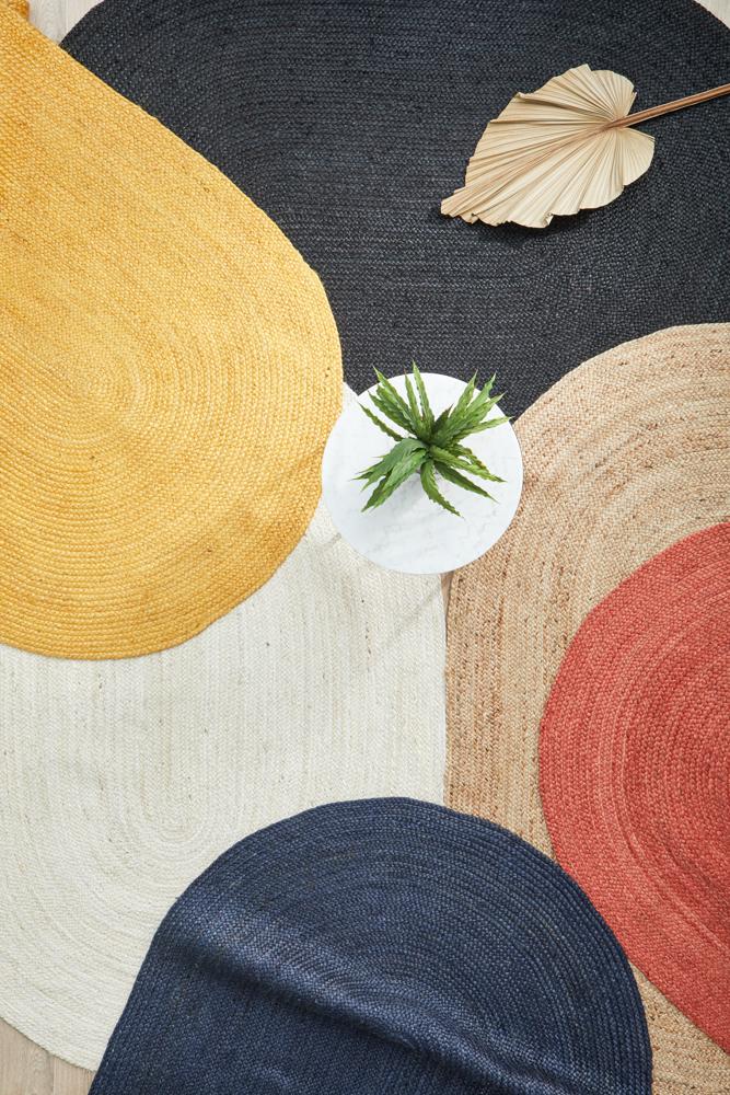 Manly White Oval Rug