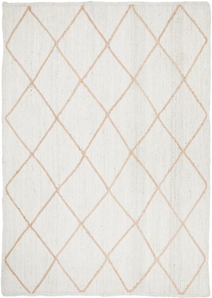 Palm Beach White Chevron Rug