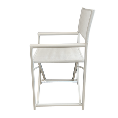 Outdoor Aluminium Directors Chair | White