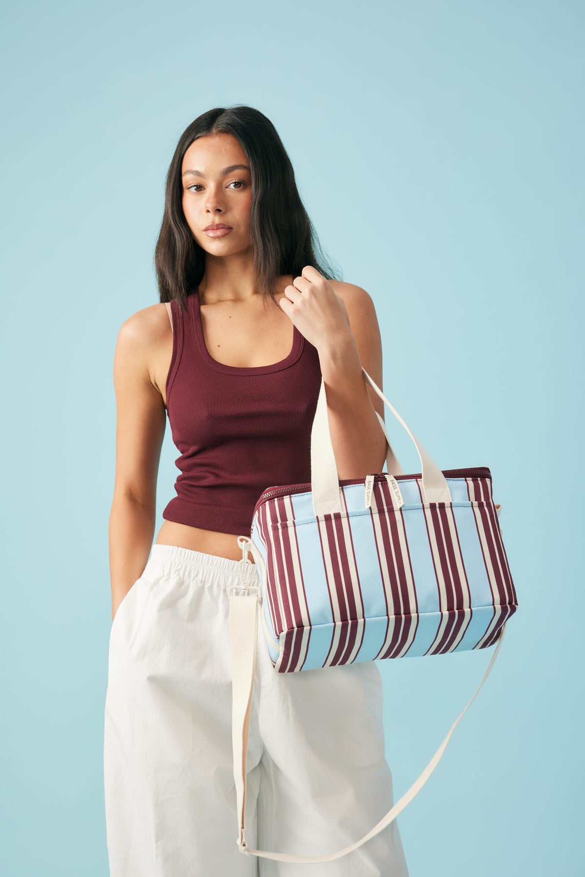 Midi Cool Base⎮Printed⎮Mulberry Stripe