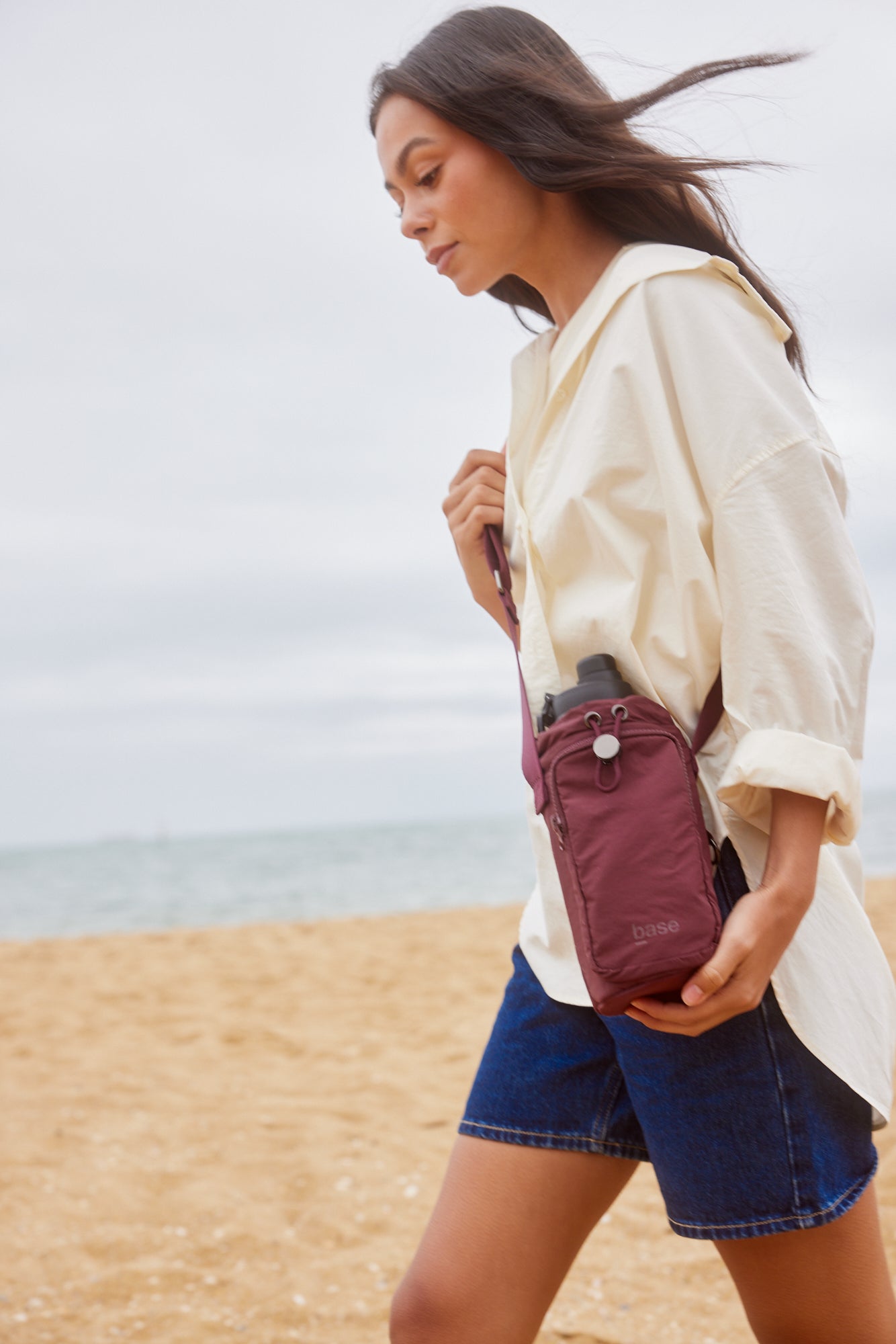 Bottle Sling Base Bag | Burgundy