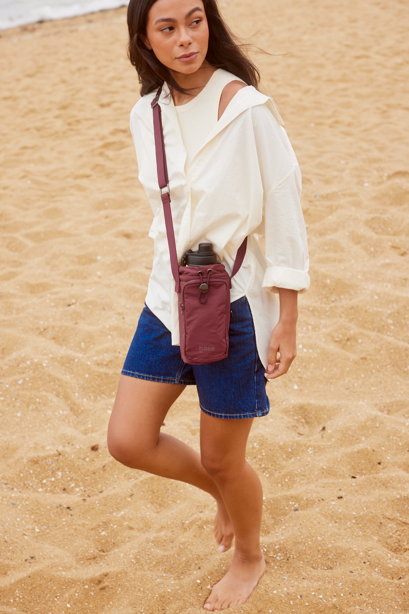 Bottle Sling Base Bag | Burgundy