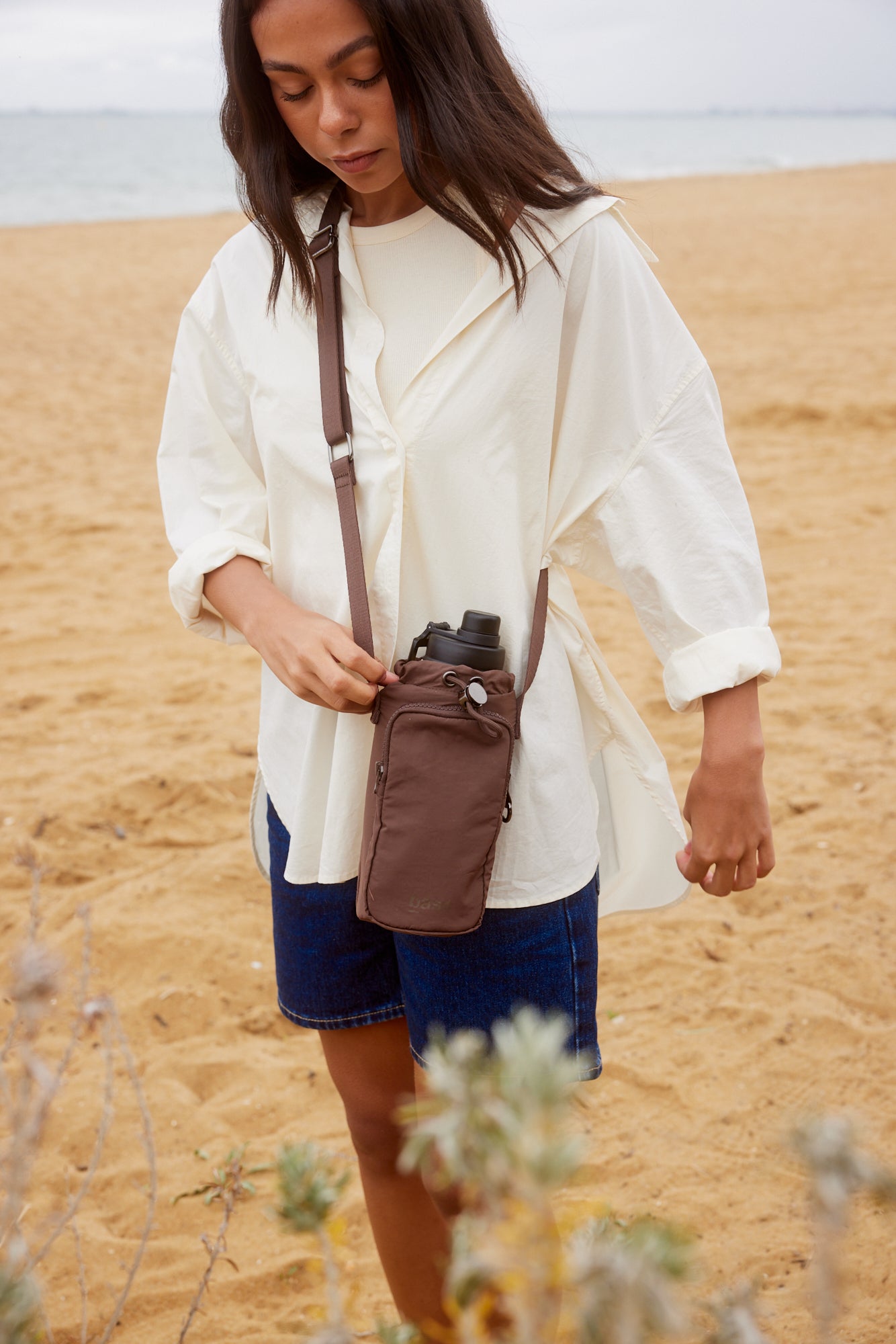 Bottle Sling Base Bag | Chocolate