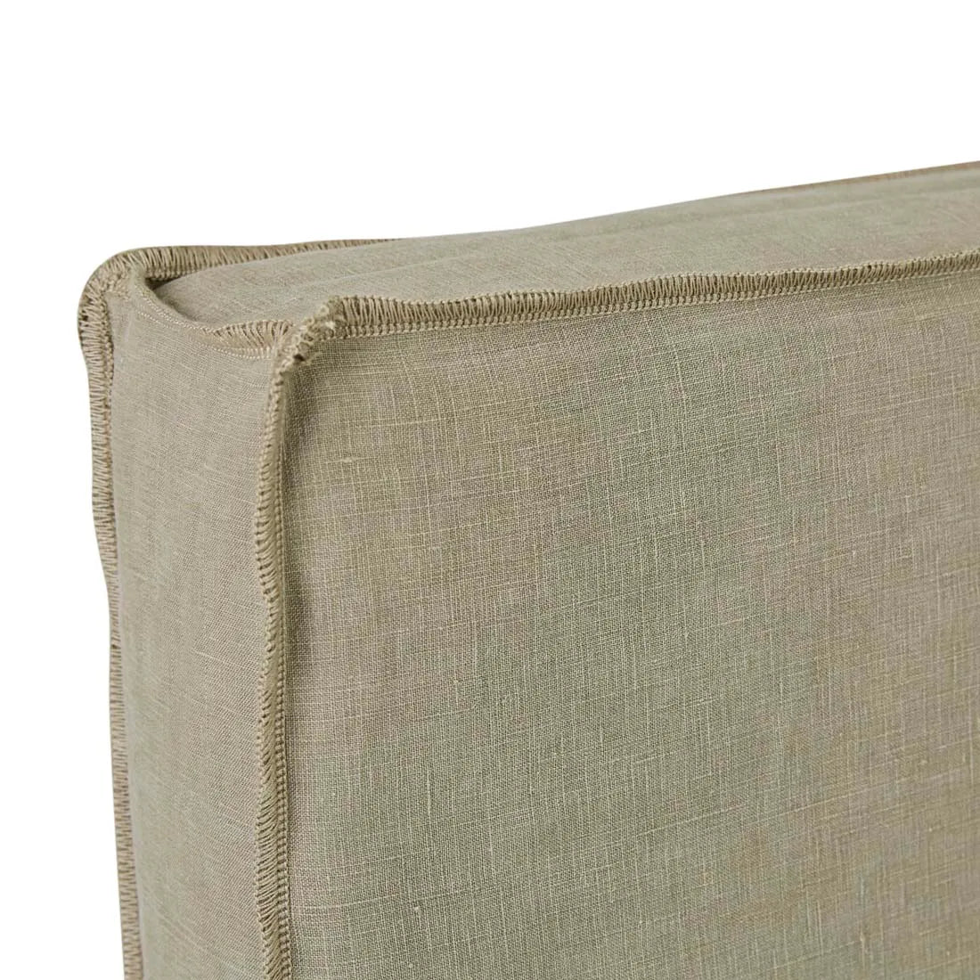 GlobeWest | Vittoria Slip Cover Bedhead | Olive