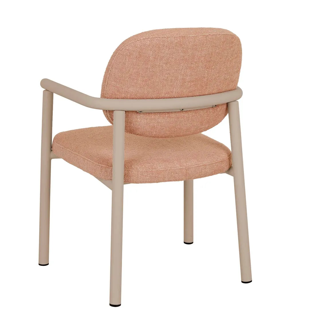 GlobeWest | Lori Metal Frame Dining Armchair | Peach & Matt Cashmere