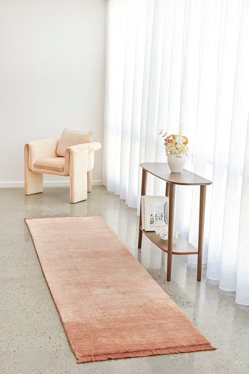 Earthbound Blush Pink Runner Rug