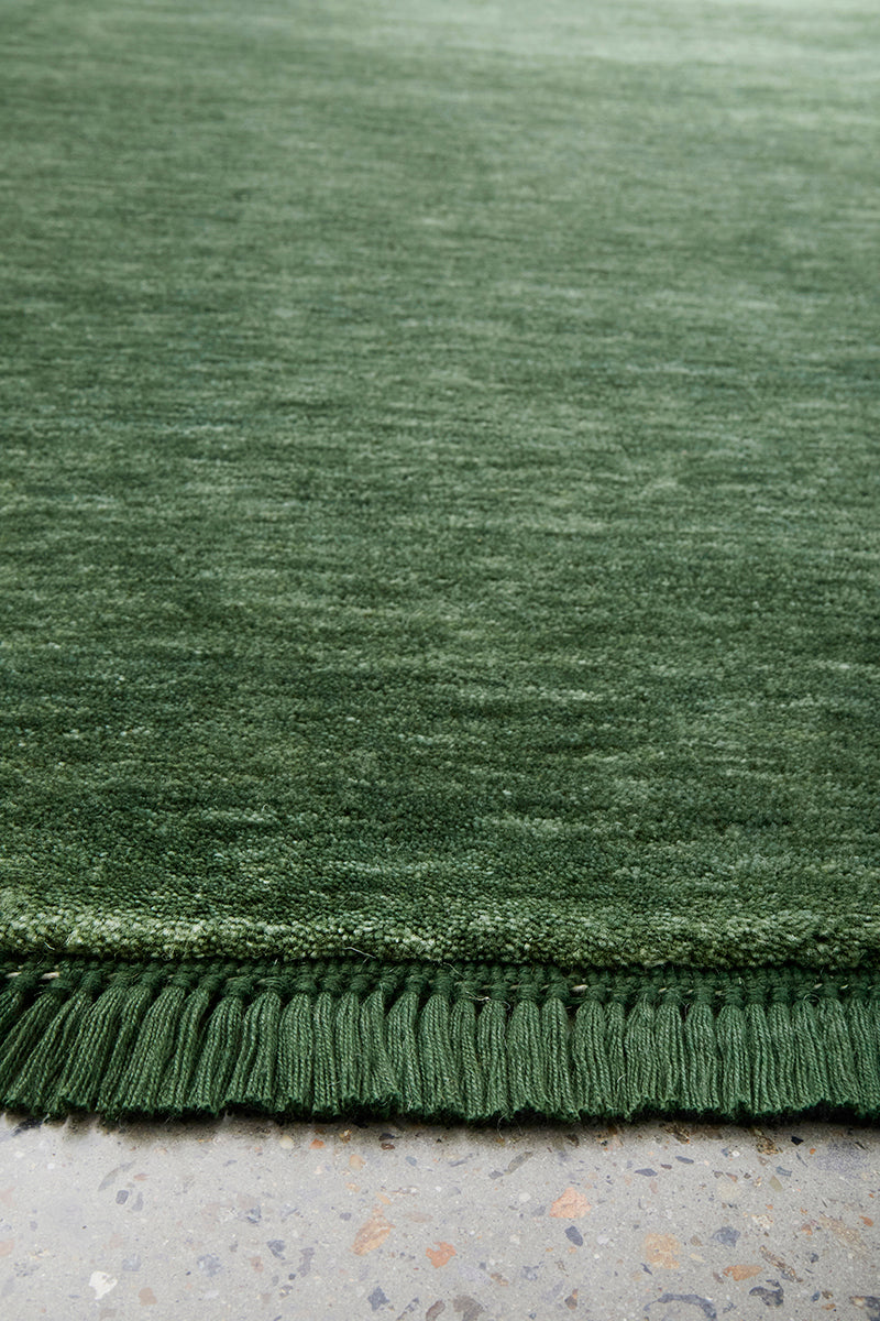 Earthbound Forest Green Runner Rug