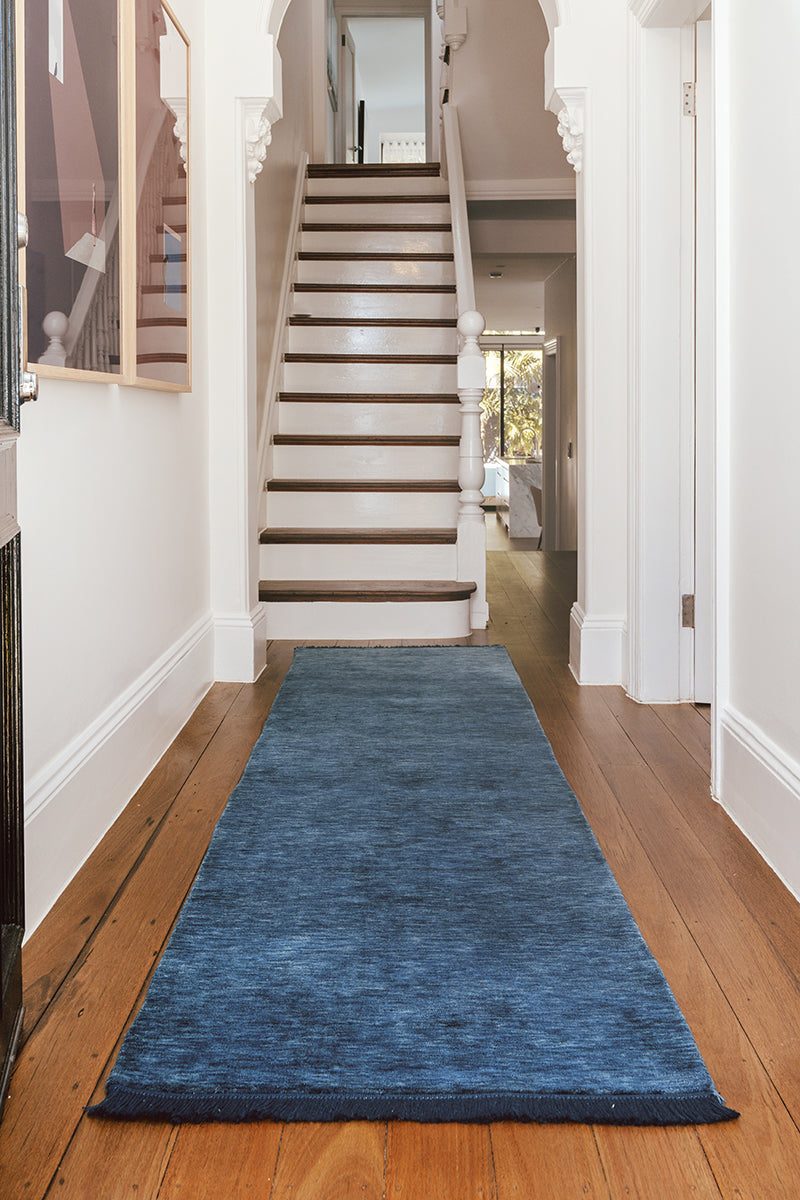 Earthbound Navy Runner Rug