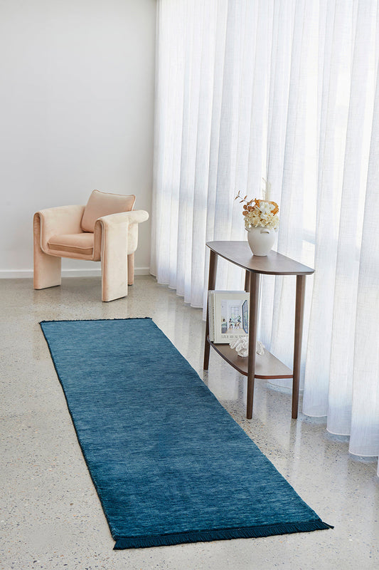 Conscious Loom Earthbound Navy Runner Rug