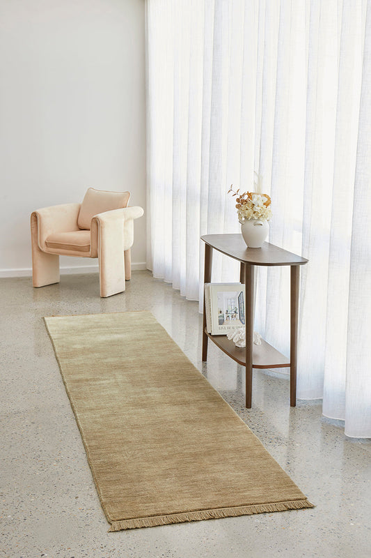 Conscious Loom Earthbound Oyster Runner Rug