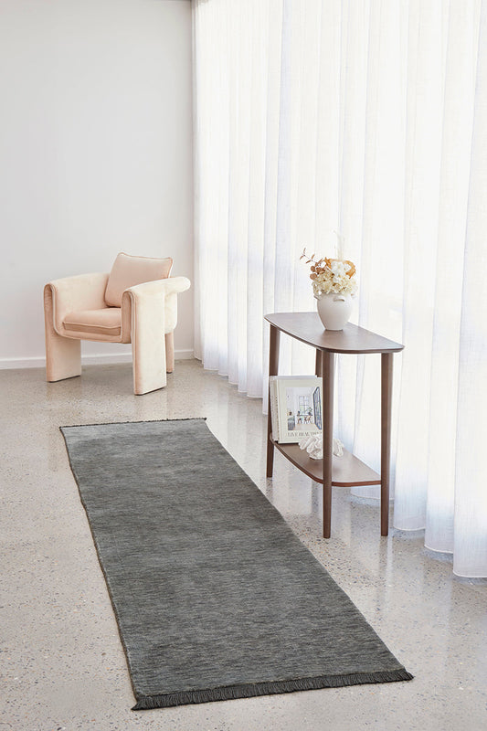 Conscious Loom Earthbound Seal Grey Runner Rug