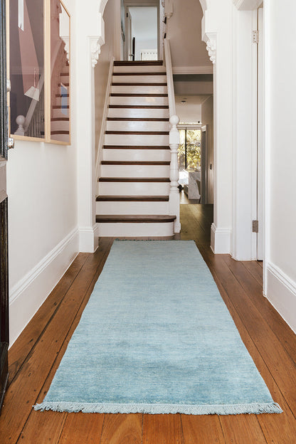 Earthbound Sky Blue Runner Rug
