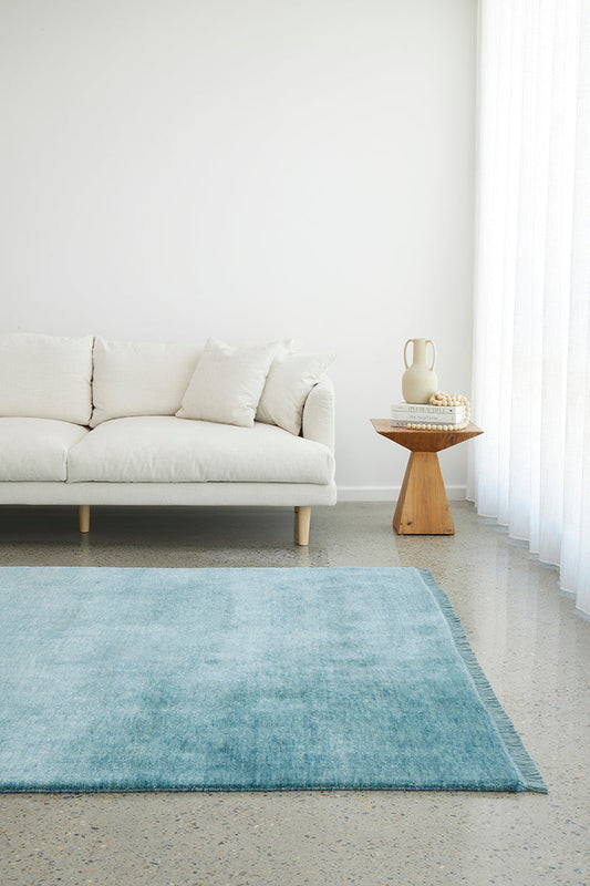 Conscious Loom Earthbound Sky Blue Rug