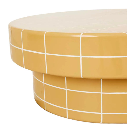 GlobeWest | Seville Tile Round Coffee Table | Honey