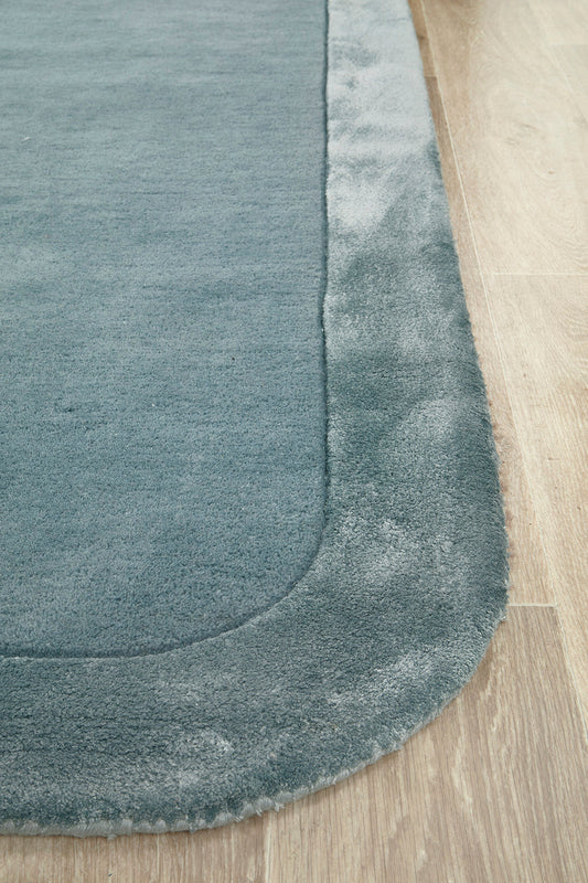 Jewel Curve Blue Rug