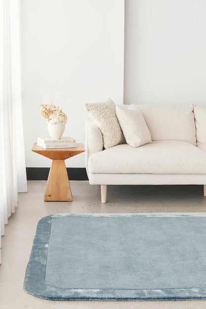 Jewel Curve Blue Rug