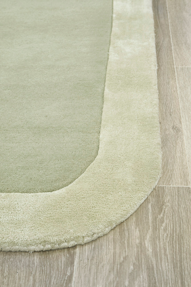 Jewel Curve Sage Runner Rug