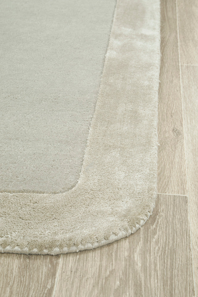 Jewel Curve Silver Runner Rug