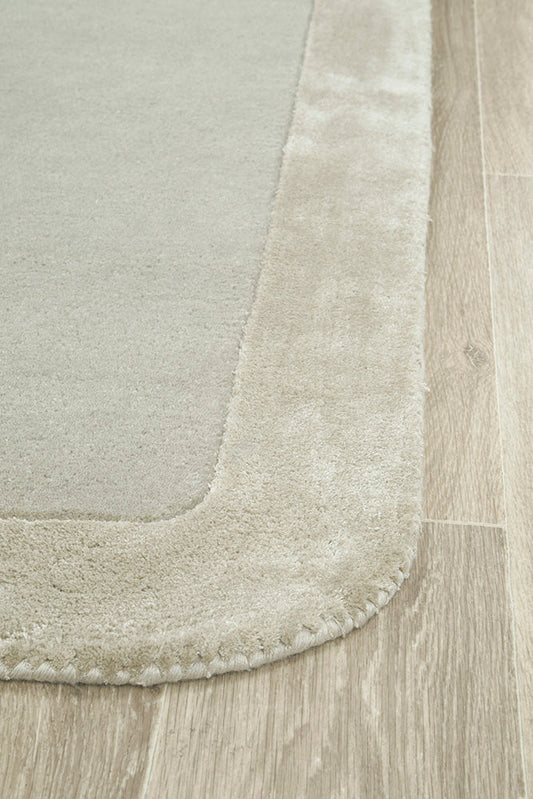 Jewel Curve Silver Runner Rug