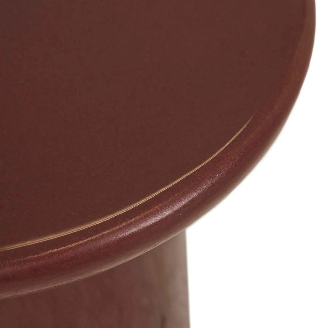 GlobeWest | Petra Sphere Outdoor Side Table | Burgundy Glaze