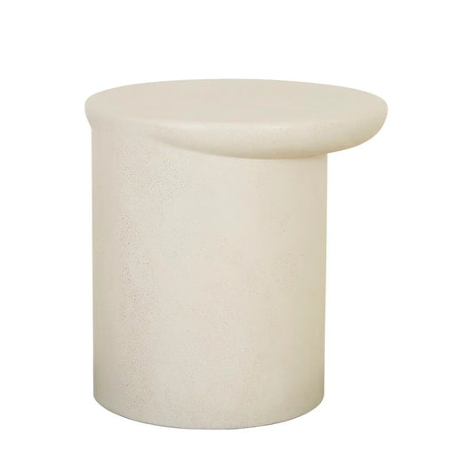 GlobeWest | Petra Sphere Outdoor Side Table | Ivory