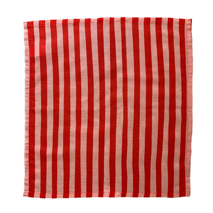Parfait Napkin Set of 4 | Red & Apricot Stripes
