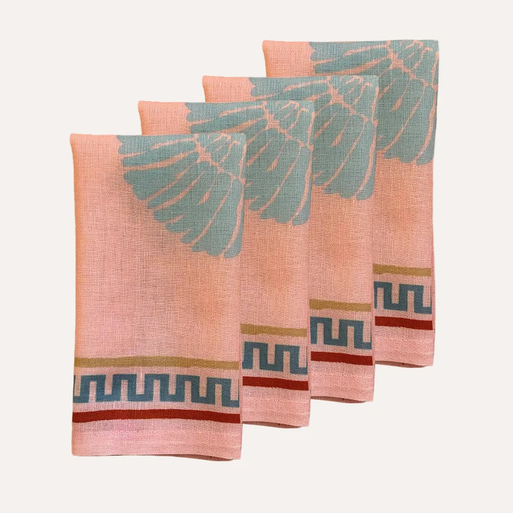 Scallop Napkin Set of 4 | Shell Print
