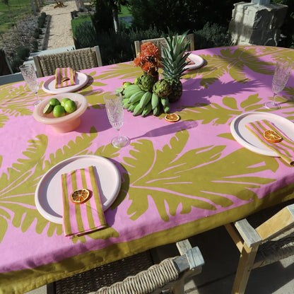 Orchid Napkin Set of 4 | Pink & Mustard