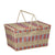 Napoli Picnic Basket⎮Woven⎮Natural+Red+Blue