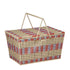 Napoli Picnic Basket⎮Woven⎮Natural+Red+Blue