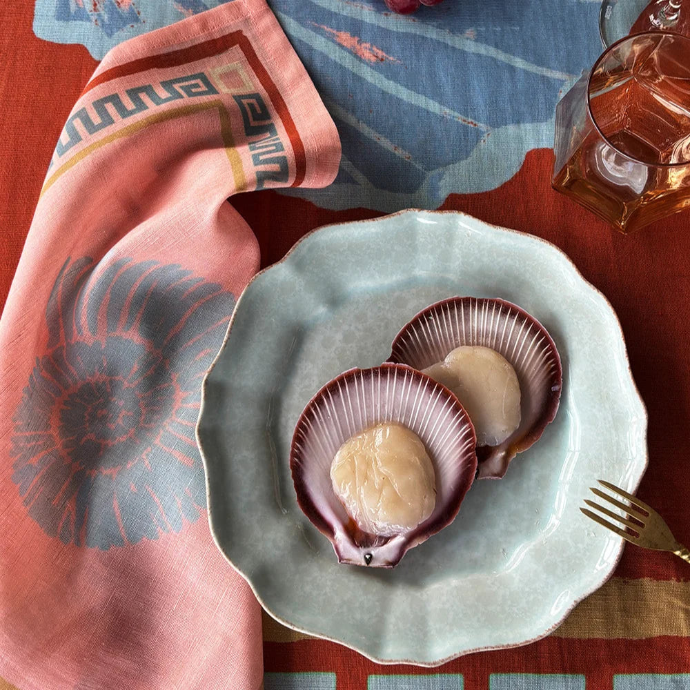 Scallop Napkin Set of 4 | Shell Print