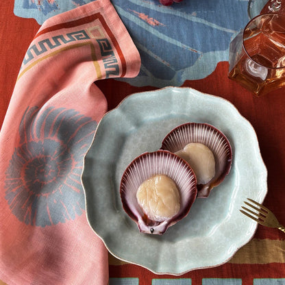 Scallop Napkin Set of 4 | Shell Print