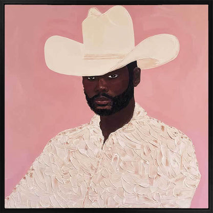 Pink Pony Boy | Box Frame Canvas Print