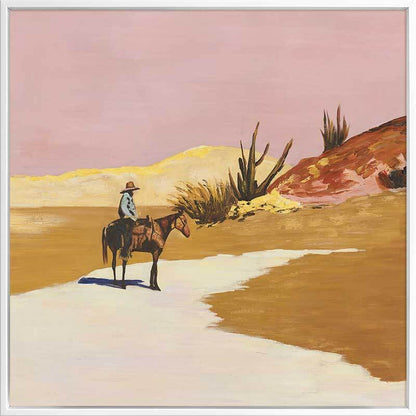 Cactus Cowboy | Box Frame Canvas Print