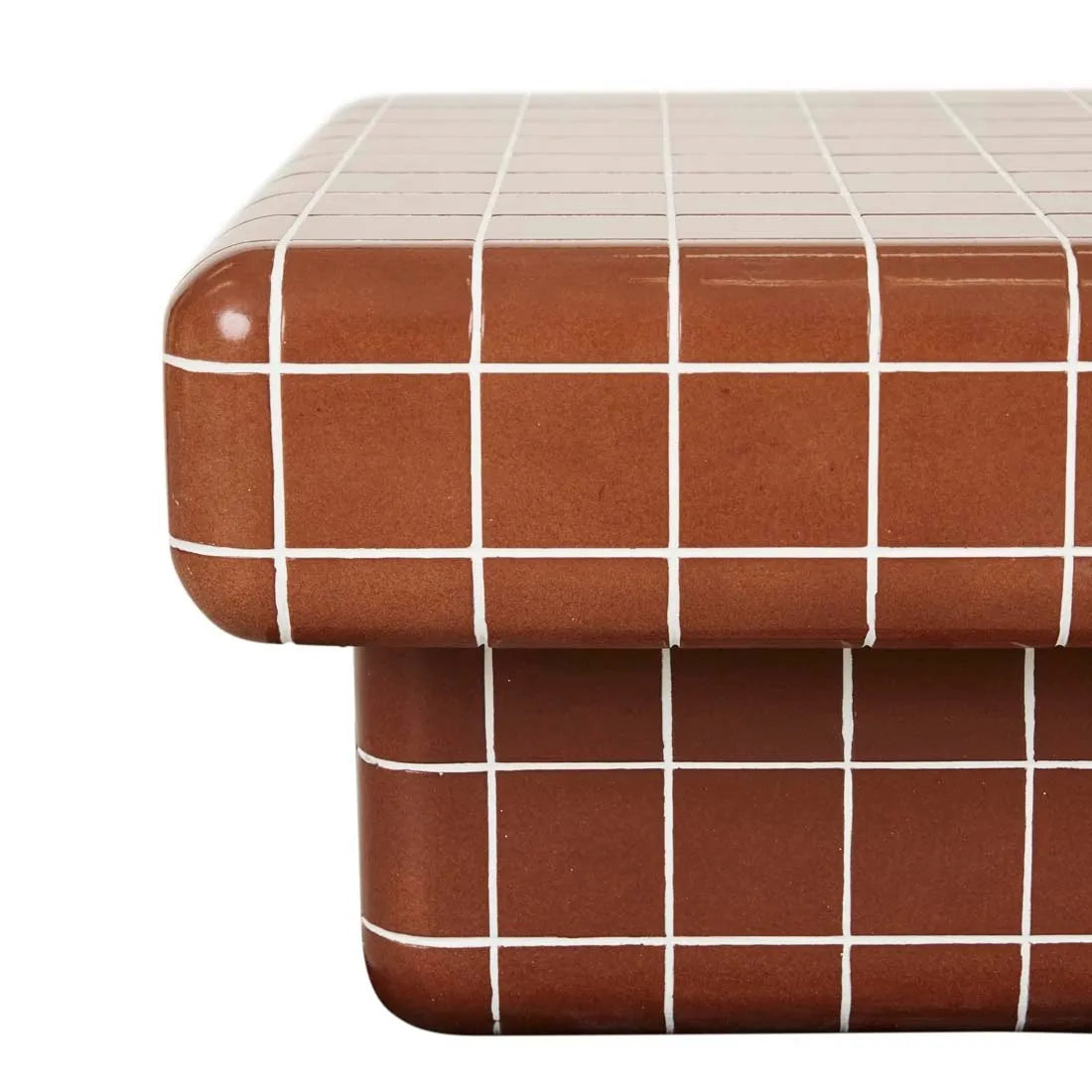 GlobeWest | Seville Tile Coffee Table | Red Glaze