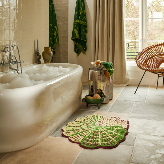 Claudelle Bath Mat | Garnet