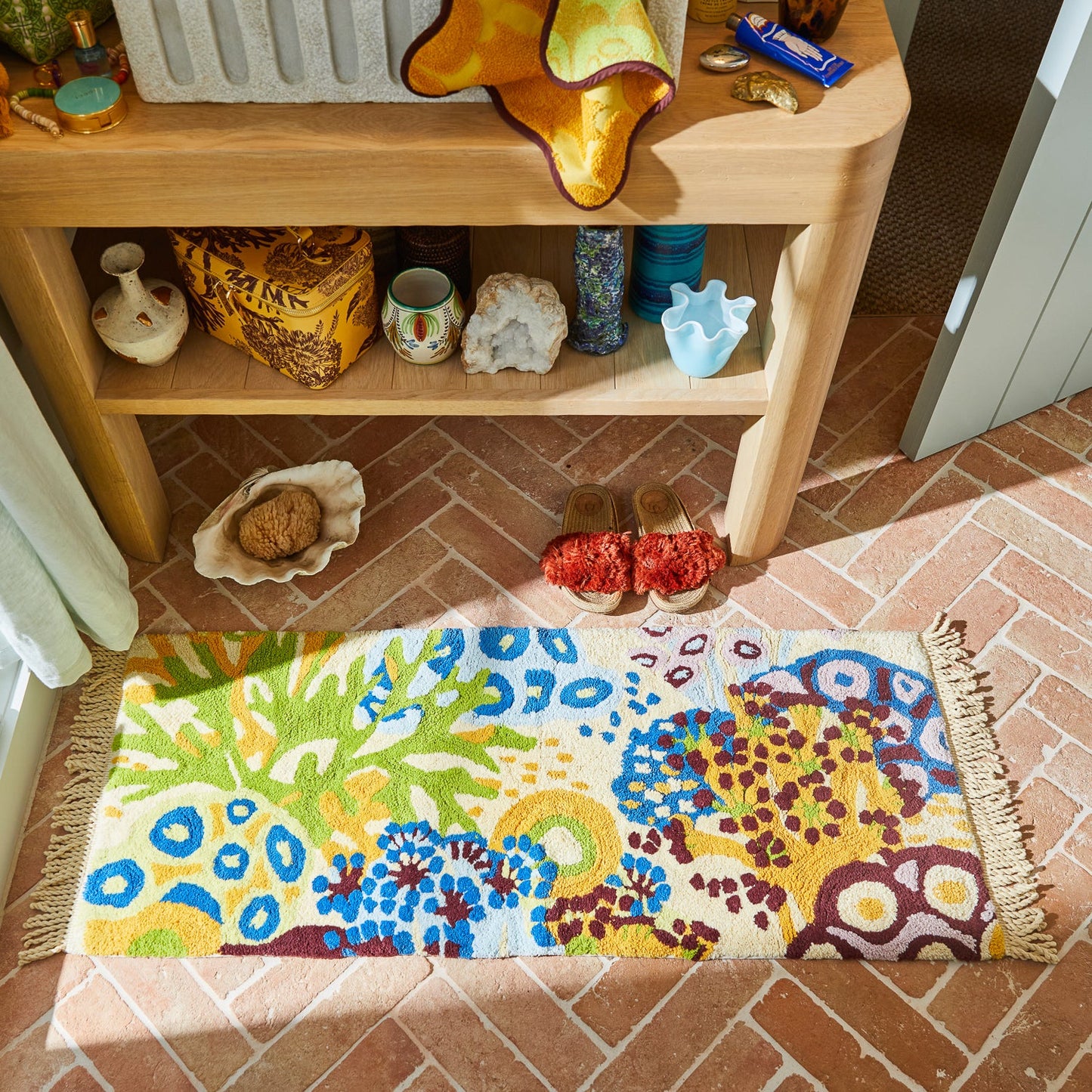 Cora Bath Runner | Pearl