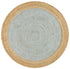 Round Jute Blue Rug