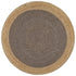 Round Jute Charcoal Rug